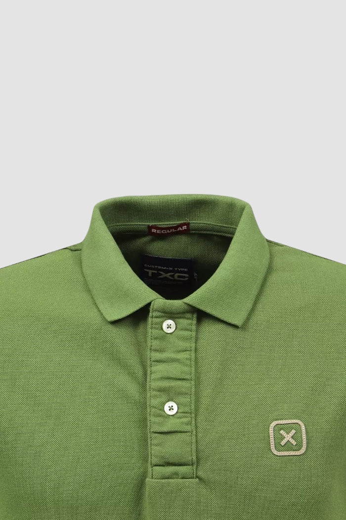 POLO CUSTOM BORDADO 6368 TXC VERDE MILITAR