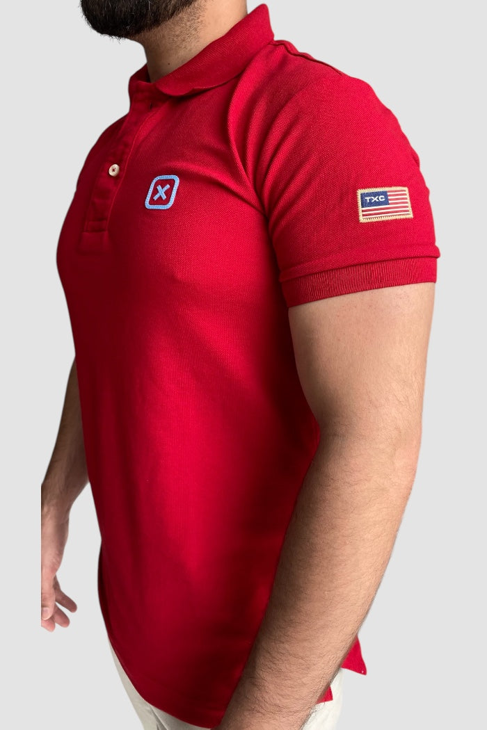POLO CUSTOM BORDADO 6368 TXC VERMELHO