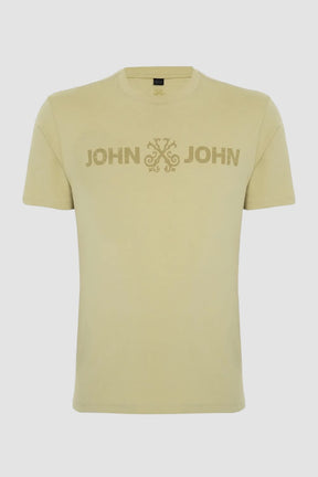 Camiseta John John Logo Amarelo Claro