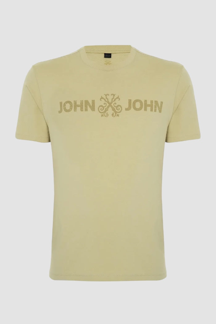 Camiseta John John Logo Amarelo Claro