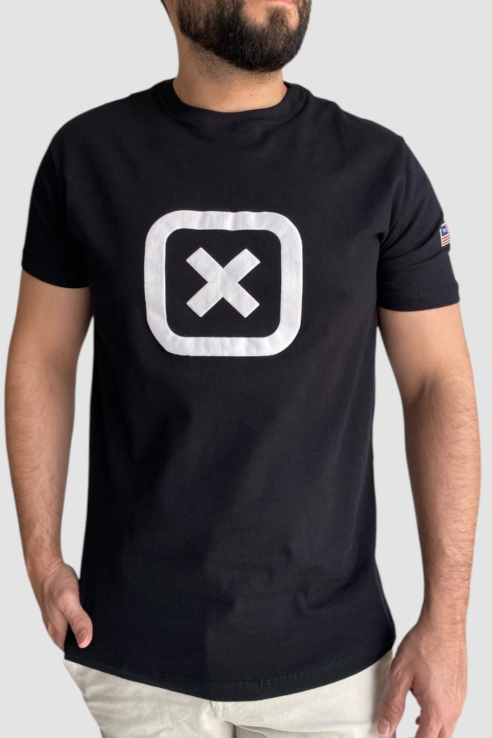 CAMISETA TXC REGULAR MEIA MALHA PENTEADA ESTAMPADA 19742 PRETO