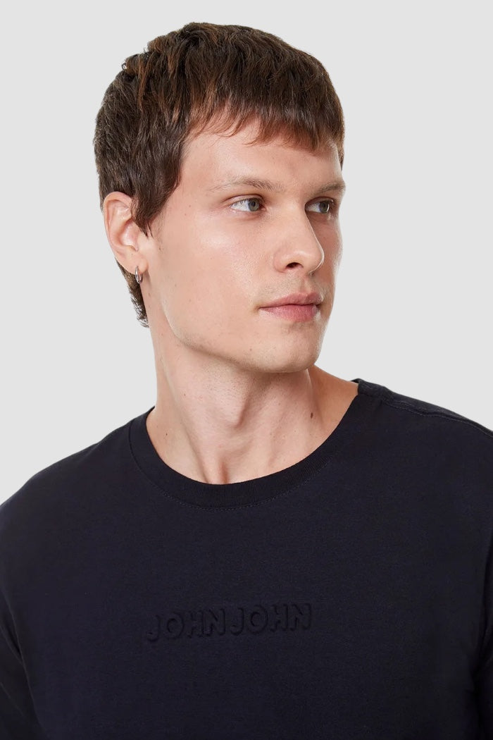 Camiseta John John Embossed Preto