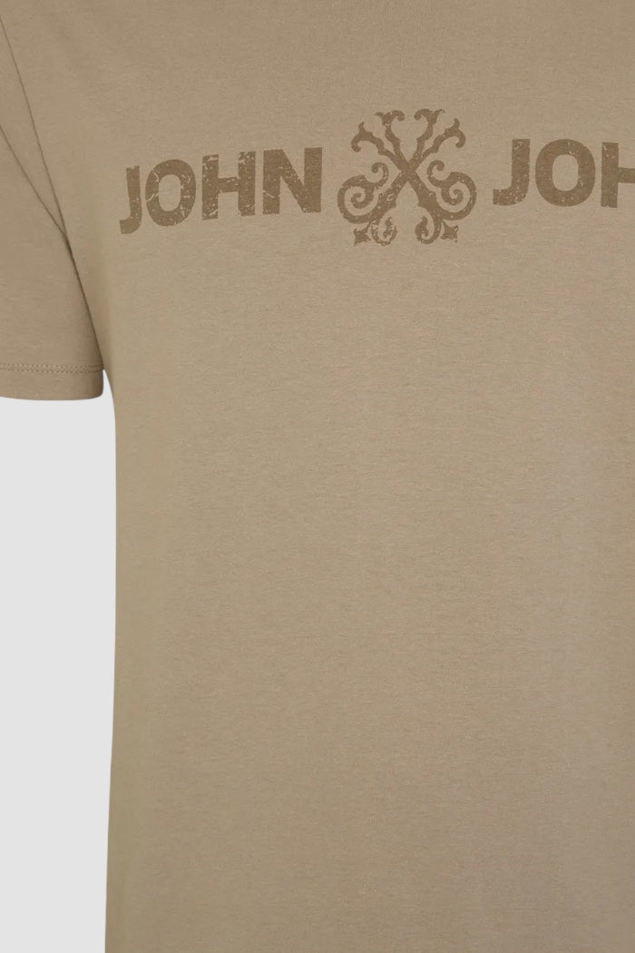 Camiseta John John Logo Bege Claro