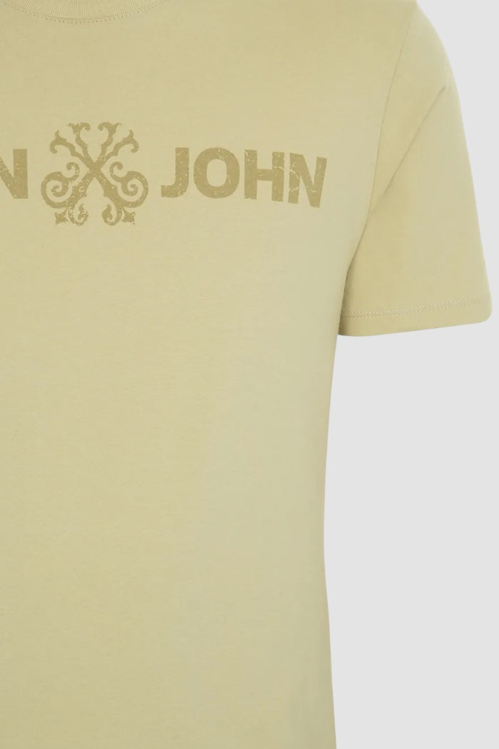 Camiseta John John Logo Amarelo Claro