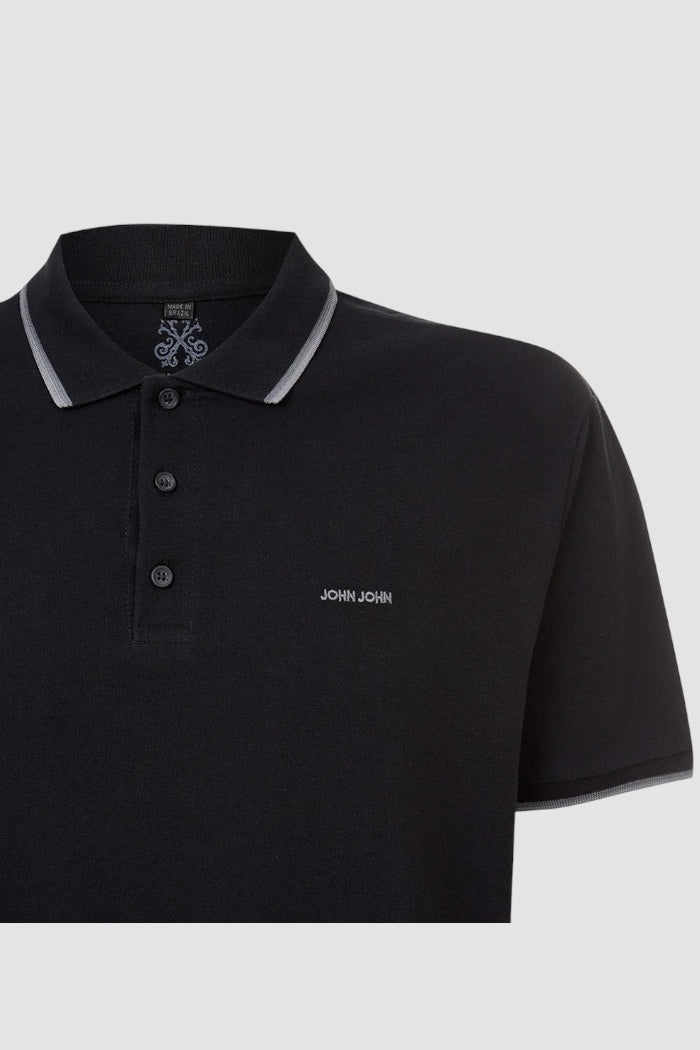 Polo John John Lines Preto