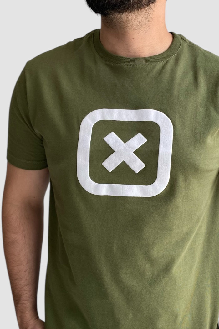 CAMISETA TXC REGULAR MEIA MALHA PENTEADA ESTAMPADA 19742 VERDE MILITAR