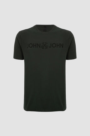 Camiseta John John Logo Verde Militar