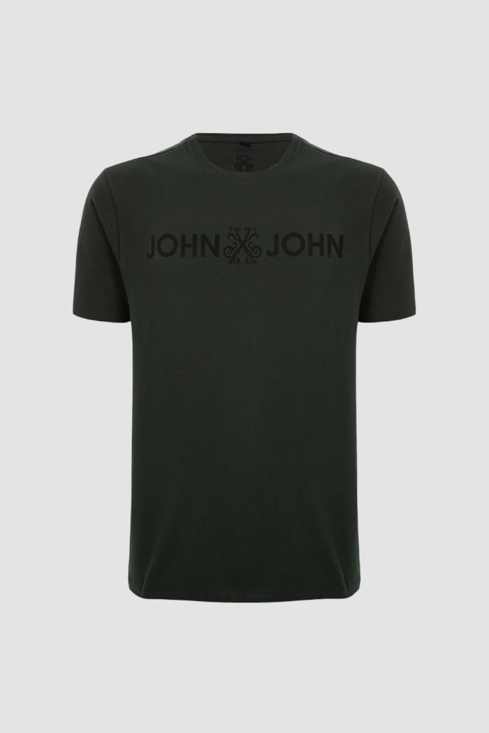 Camiseta John John Logo Verde Militar