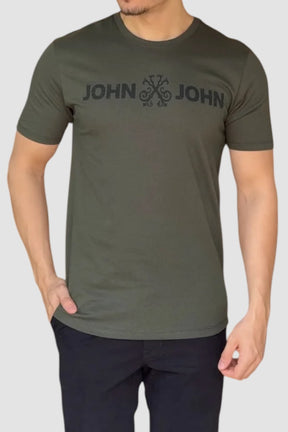 Camiseta John John Logo Verde Militar